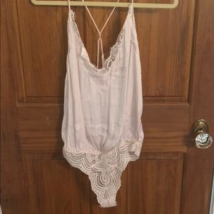 Free people lace tank bodysuit l
